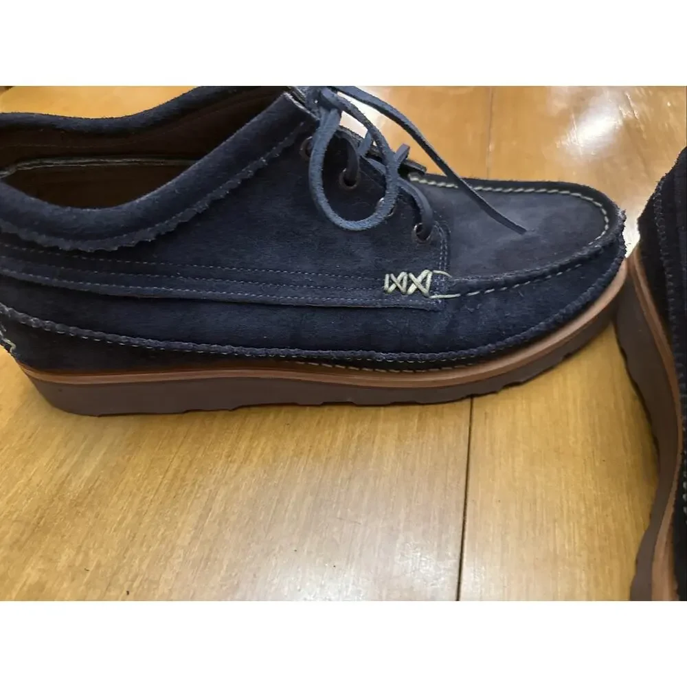 Yuketen Maine Guide Ox - Navy Suede, Size 12D, Vibram Sole, Made In USA, EUC!